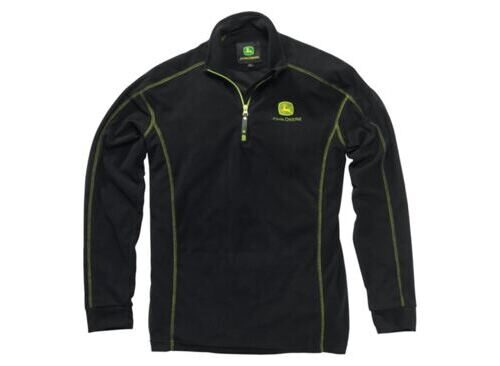 JOHN DEERE Fleecepullover mit Reissverschluss schwarz